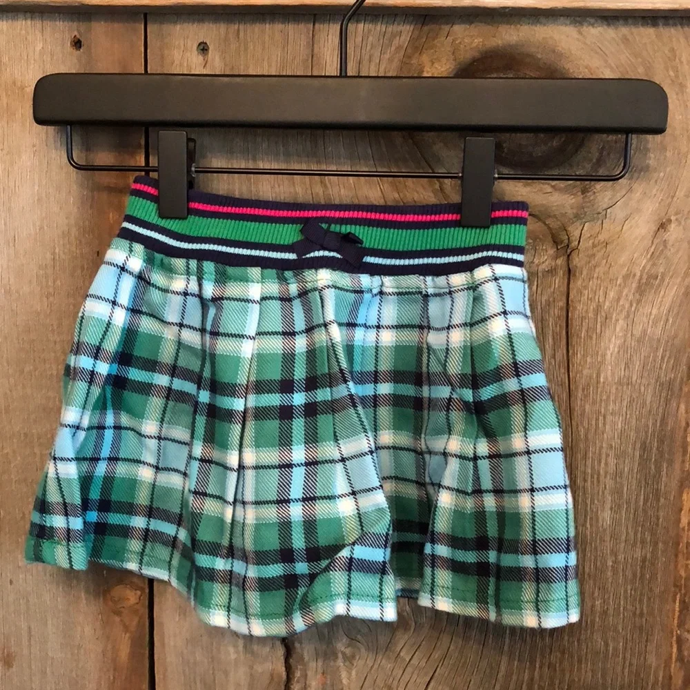 Carter’s Green Plaid Pleated Skirt Size 2T Girls